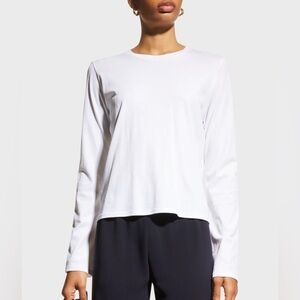 Athleta White Long Sleeve Tee